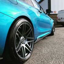 NEW 20 INCH STROM STR3 ALLOY WHEELS IN GLOSS GUNMETAL WITH DEEPER CONCAVE 10" REAR OPTION 5x120