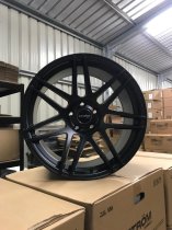 NEW 19" STROM STR3 ALLOY WHEELS IN SATIN BLACK WITH DEEP CONCAVE 10" REARS