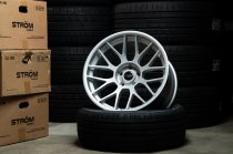 NEW 19 INCH STROM STR2 ALLOY WHEELS IN QUARTZ SILVER WITH DEEPER CONCAVE 9.5" OR 10" REARS 5x120