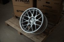 NEW 19 INCH STROM STR2 ALLOY WHEELS IN QUARTZ SILVER WITH DEEPER CONCAVE 9.5" REAR OPTION 5x120