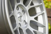 NEW 19 INCH STROM STR2 ALLOY WHEELS IN QUARTZ SILVER WITH DEEPER CONCAVE 9.5" REAR OPTION 5x120