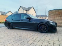 NEW 19 INCH STROM STR2 ALLOY WHEELS IN SATIN BLACK WITH DEEPER CONCAVE 9.5" OR 10" REAR 5x120
