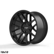 NEW 18 INCH STROM STR2 ALLOY WHEELS IN SATIN BLACK WITH DEEPER CONCAVE 10" REAR OPTION 5x120