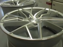 NEW 18" VEEMANN V-FS44 ALLOY WHEELS IN SILVER WITH POLISHED FACE, DEEPER CONCAVE 9" REAR OPTION