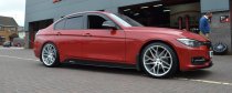NEW 19 INCH VEEMANN V-FS44 ALLOY WHEELS IN SILVER MACHINED WITH DEEPER CONCAVE 9.5" REAR OPTION 5x120