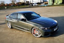 NEW 21 INCH VEEMANN V-FS44 ALLOY WHEELS IN SILVER MACHINED WITH DEEPER CONCAVE 10.5" REARS 5x112