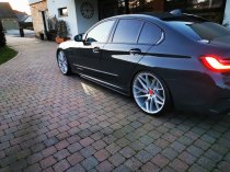 NEW 21 INCH VEEMANN V-FS44 ALLOY WHEELS IN SILVER MACHINED WITH DEEPER CONCAVE 10.5" REARS 5x112