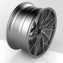 NEW 21 INCH VEEMANN V-FS44 ALLOY WHEELS IN GLOSS GUNMETAL WITH DEEPER CONCAVE 10.5" REARS 5x112