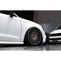 NEW 18 INCH ISPIRI CSR-FF4 ALLOY WHEELS IN CARBON GREY BRUSHED WITH DEEPER CONCAVE 9.5" REAR OPTION 5x100