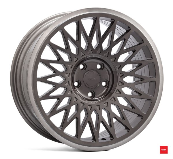 NEW 19 INCH ISPIRI CSR-FF4 ALLOY WHEELS IN CARBON GREY BRUSHED WITH DEEPER CONCAVE 9.5" REARS 5x112
