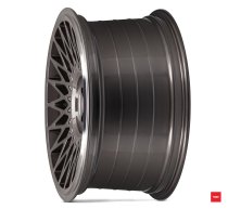 NEW 19 INCH ISPIRI CSR-FF4 ALLOY WHEELS IN CARBON GREY BRUSHED WITH DEEPER CONCAVE 9.5" REARS 5x112