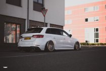 NEW 19 INCH ISPIRI CSR-FF4 ALLOY WHEELS IN CARBON GREY BRUSHED WITH DEEPER CONCAVE 9.5" REARS 5x112