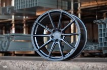 NEW 21 INCH ISPIRI FFR1 ALLOY WHEELS IN CARBON GRAPHITE WITH DEEPER CONCAVE 10.5" REARS 5x112
