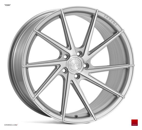 NEW 21 INCH ISPIRI FFR1D DIRECTIONAL ALLOY WHEELS IN PURE SILVER BRUSHED WITH DEEPER CONCAVE 10.5" REARS 5x120