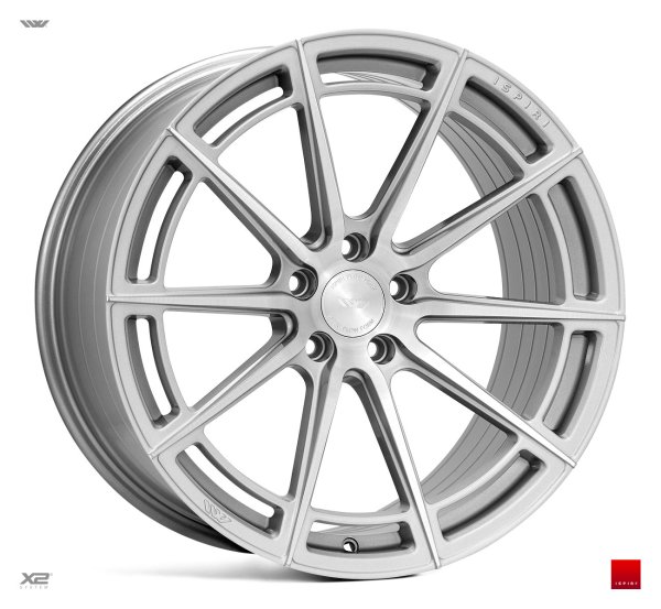 NEW 20 INCH ISPIRI FFR2 ALLOY WHEELS IN PURE SILVER BRUSHED WITH DEEPER CONCAVE 10" REARS 5x120