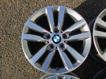 USED 17" GENUINE BMW STYLE 655 DOUBLE SPOKE ALLOY WHEELS,GOOD CONDITION, IN LIGHT GUNMETAL WITH POLISHED FACE