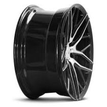 NEW 20" 1AV ZX11 ALLOY WHEELS IN GLOSS BLACK WITH POLISHED FACE WIDER 10.5" REARS