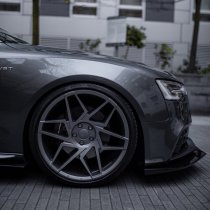 NEW 20 INCH VEEMANN V-FS27R ALLOY WHEELS IN GLOSS GRAPHITE WITH DEEPER CONCAVE 10" REAR OPTION 5x120