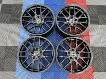 NEW 18 INCH VEEMANN VC359 M359 Y SPOKE ALLOY WHEELS IN SATIN BLACK WITH DEEPER CONCAVE 9.5" REARS 5x120