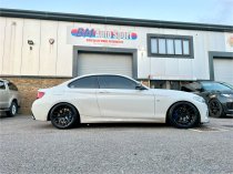 NEW 18 INCH VEEMANN VC359 M359 Y SPOKE ALLOY WHEELS IN SATIN BLACK WITH DEEPER CONCAVE 9.5" REARS 5x120