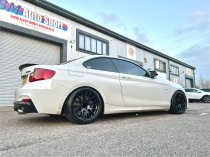NEW 18 INCH VEEMANN VC359 M359 Y SPOKE ALLOY WHEELS IN SATIN BLACK WITH DEEPER CONCAVE 9.5" REARS 5x120