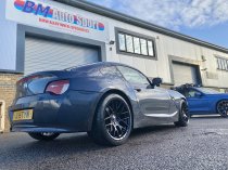 NEW 18 INCH VEEMANN VC359 M359 Y SPOKE ALLOY WHEELS IN SATIN BLACK WITH DEEPER CONCAVE 9.5" REARS 5x120