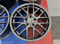 NEW 18 INCH VEEMANN VC359 M359 Y SPOKE ALLOY WHEELS IN SATIN BLACK WITH DEEPER CONCAVE 9.5" REARS 5x120
