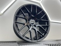 NEW 18 INCH VEEMANN VC359 M359 Y SPOKE ALLOY WHEELS IN SATIN BLACK WITH DEEPER CONCAVE 9.5" REARS 5x120