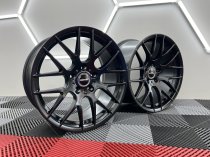 NEW 18 INCH VEEMANN VC359 M359 Y SPOKE ALLOY WHEELS IN SATIN BLACK WITH DEEPER CONCAVE 9.5" REARS 5x120
