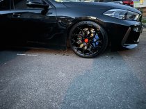 NEW 19 INCH VEEMANN V-FS42 ALLOY WHEELS IN GLOSS BLACK WITH DEEPER CONCAVE 9.5" REAR OPTION 5x112