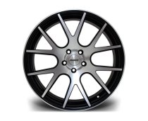 NEW 20" RIVIERA RV185 ALLOY WHEELS IN MATT BLACK WITH POLISHED FACE 9.5" REARS