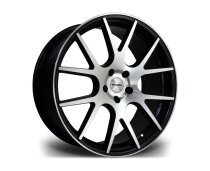 NEW 20" RIVIERA RV185 ALLOY WHEELS IN MATT BLACK WITH POLISHED FACE 9.5" REARS