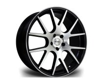 NEW 20 INCH RIVIERA RV185 ALLOY WHEELS IN MATT BLACK WITH POLISHED FACE AND DEEPER CONCAVE 9.5″ REARS 5x120