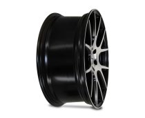 NEW 20 INCH RIVIERA RV185 ALLOY WHEELS IN MATT BLACK WITH POLISHED FACE AND DEEPER CONCAVE 9.5" REARS 5x120