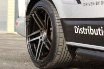 NEW 20 INCH RIVIERA TWIST ALLOY WHEELS IN BLACK WITH POLISHED FACE AND BRONZE TINTED LACQURE, DEEPER CONCAVE 9.5" REARS 5x120