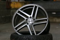 NEW 20 INCH RIVIERA TWIST ALLOY WHEELS IN CARBON GRIGIO GUNMETAL WITH DEEPER CONCAVE 9.5" REARS 5x120