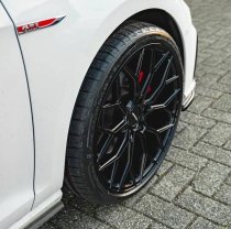 NEW 18 INCH VEEMANN V-FS66 ALLOY WHEELS IN GLOSS BLACK WITH DEEPER CONCAVE 9" REAR OPTION 5x112