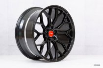 NEW 18 INCH VEEMANN V-FS66 ALLOY WHEELS IN GLOSS BLACK WITH DEEPER CONCAVE 9" REAR OPTION 5x112