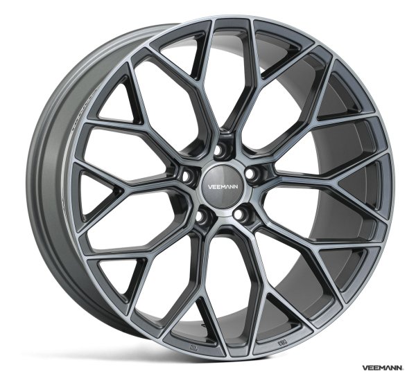 NEW 20 INCH VEEMANN V-FS66 ALLOY WHEELS IN GRAPHITE SMOKE MACHINED WITH DEEPER CONCAVE 10" REAR OPTION 5x112