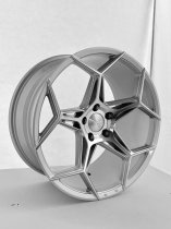 NEW 18" VEEMANN V-FS40 ALLOY WHEELS IN SILVER WITH POLISHED FACE, DEEPER CONCAVE 9" REAR ALL ROUND