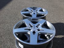 USED 18 INCH GENUINE MERCEDES AMG 5 SPOKE ALLOY WHEELS WITH GUNMETAL WITH POLISHED FACE A C CLASS 5x112