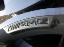 USED 18 INCH GENUINE MERCEDES AMG 5 SPOKE ALLOY WHEELS WITH GUNMETAL WITH POLISHED FACE A C CLASS 5x112