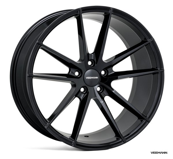 NEW 18" VEEMANN V-FS25 ALLOY WHEELS IN GLOSS BLACK WITH DEEPER CONCAVE 9" REAR OPTION