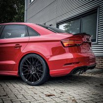 NEW 18 INCH VEEMANN V-FS34 ALLOY WHEELS IN GLOSS BLACK WITH DEEPER CONCAVE 9J REAR OPTION 5x112