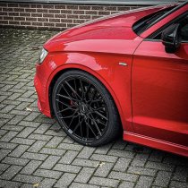 NEW 18 INCH VEEMANN V-FS34 ALLOY WHEELS IN GLOSS BLACK WITH DEEPER CONCAVE 9J REAR OPTION 5x112