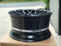 NEW 18 INCH VEEMANN V-FS34 ALLOY WHEELS IN GLOSS BLACK WITH DEEPER CONCAVE 9J REAR OPTION 5x112
