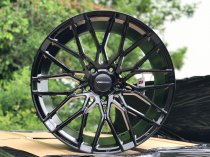 NEW 18 INCH VEEMANN V-FS34 ALLOY WHEELS IN GLOSS BLACK WITH DEEPER CONCAVE 9J REAR OPTION 5x112