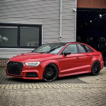 NEW 18 INCH VEEMANN V-FS34 ALLOY WHEELS IN GLOSS BLACK WITH DEEPER CONCAVE 9J REAR OPTION 5x120