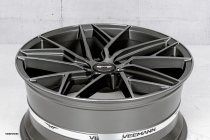 NEW 18 INCH VEEMANN V-FS44 ALLOY WHEELS IN GRAPHITE SMOKE MACHINED WITH DEEPER CONCAVE 9" REAR OPTION 5x112