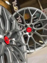NEW 18 INCH VEEMANN V-FS66 ALLOY WHEELS IN SILVER MACHINED WITH DEEPER CONCAVE 9" REAR OPTION 5x120